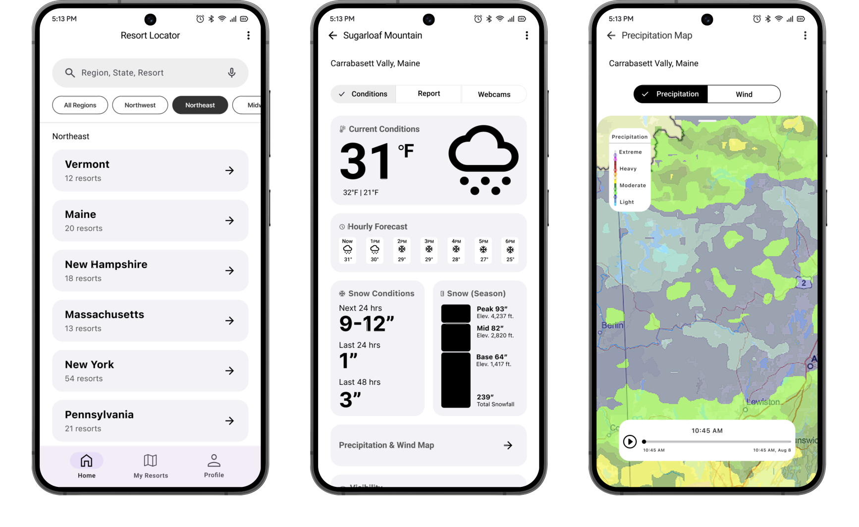 Android Low Fidelity Screens
