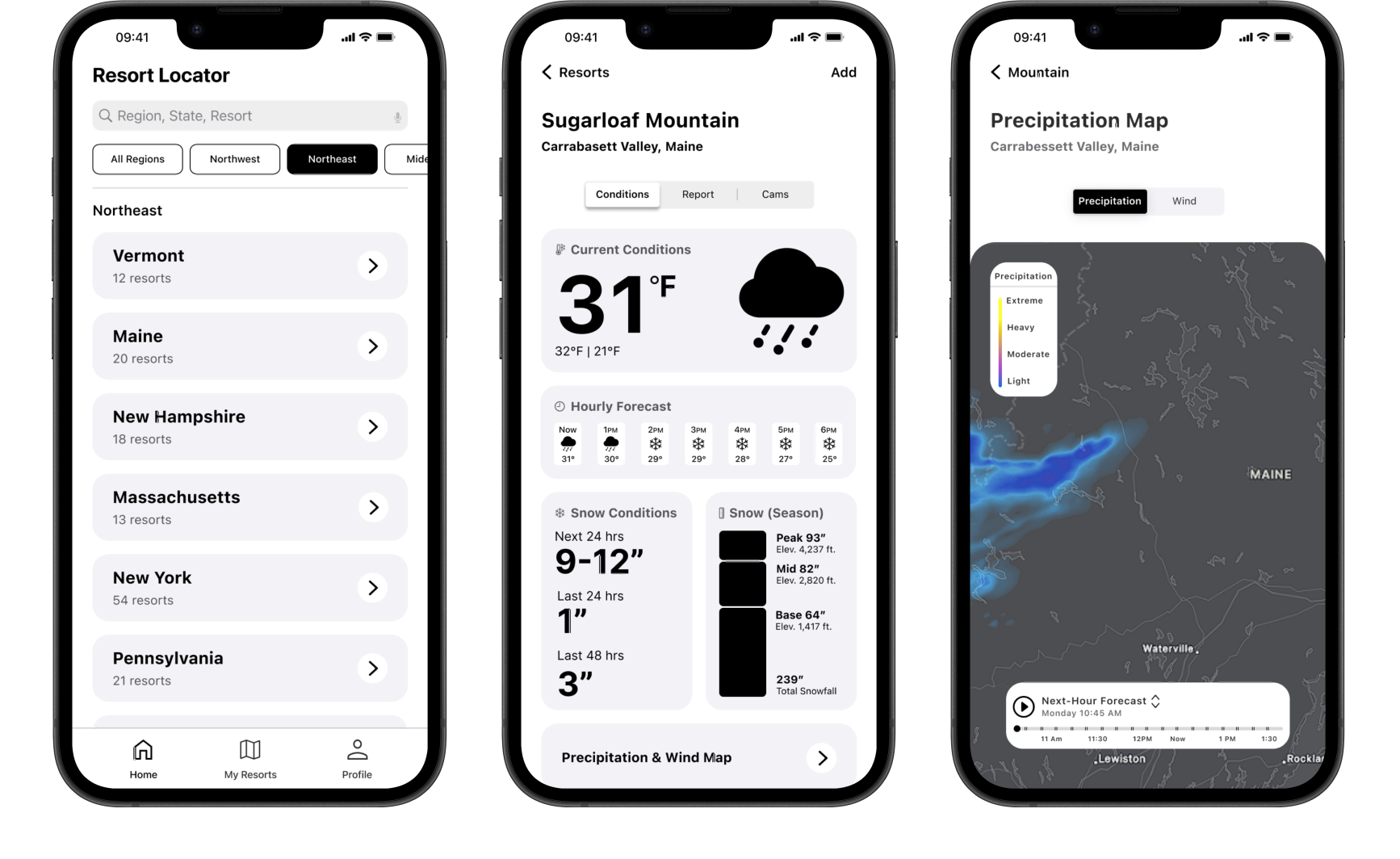 iPhone Low Fidelity Screens